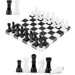 10 Inches Black & White Borderless Chess Set