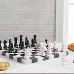 10 Inches Black & White Borderless Chess Set