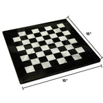 12" Natural Marble Chess