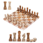 10 Inches Red & Coral Borderless Chess Set
