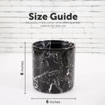 Marble Round Trash Can with Cap