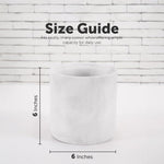 Marble Round Trash Can with Cap