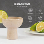 4" Marble Margarita Glasses