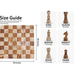 10 Inches Red & Coral Borderless Chess Set