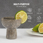 4" Marble Margarita Glasses