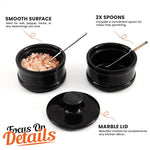 5.5†Marble Dual Salt Cellar With LID