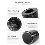 Marble Round Trash Can with Cap