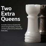 10 Inches White & Oceanic Borderless Chess Set