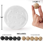 10 Inches Black and Coral Marble Tic Tac Toe Set