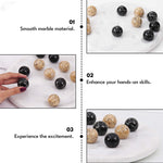 10 Inches Black and Coral Marble Tic Tac Toe Set