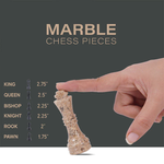 Black and Coral Marble Chess Board Game Set fancy