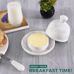 Handcrafted Marble Butter Dish