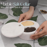 Marble Salt and Pepper Bowl (with 2 compartments)