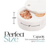 Marble Salt and Pepper Bowl (with 2 compartments)