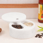 Marble Salt and Pepper Bowl (with 2 compartments)