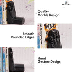 Marble Hand Bookends - Set of 2