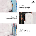Marble Hand Bookends - Set of 2