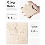 Marble Puzzle Shape Coasters (Set of 4)
