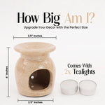 Marble Oil Burner 4" Inches Handmade Candle Wax Warmer