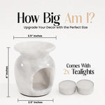 Marble Oil Burner 4" Inches Handmade Candle Wax Warmer