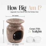 Marble Oil Burner 4" Inches Handmade Candle Wax Warmer