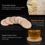 Marble Coaster Plates Set - Round