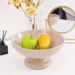 10 Inches Deep Marble Pedestal Fruit Bowl