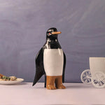 Marble Penguin Black and White - 8 Inches