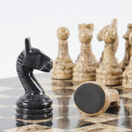 Black and Coral Premium Quality Chess Figures