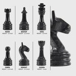 Black and Coral Premium Quality Chess Figures