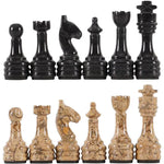 Black and Coral Premium Quality Chess Figures