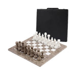 Grey Oceanic & white 15" Chess Set