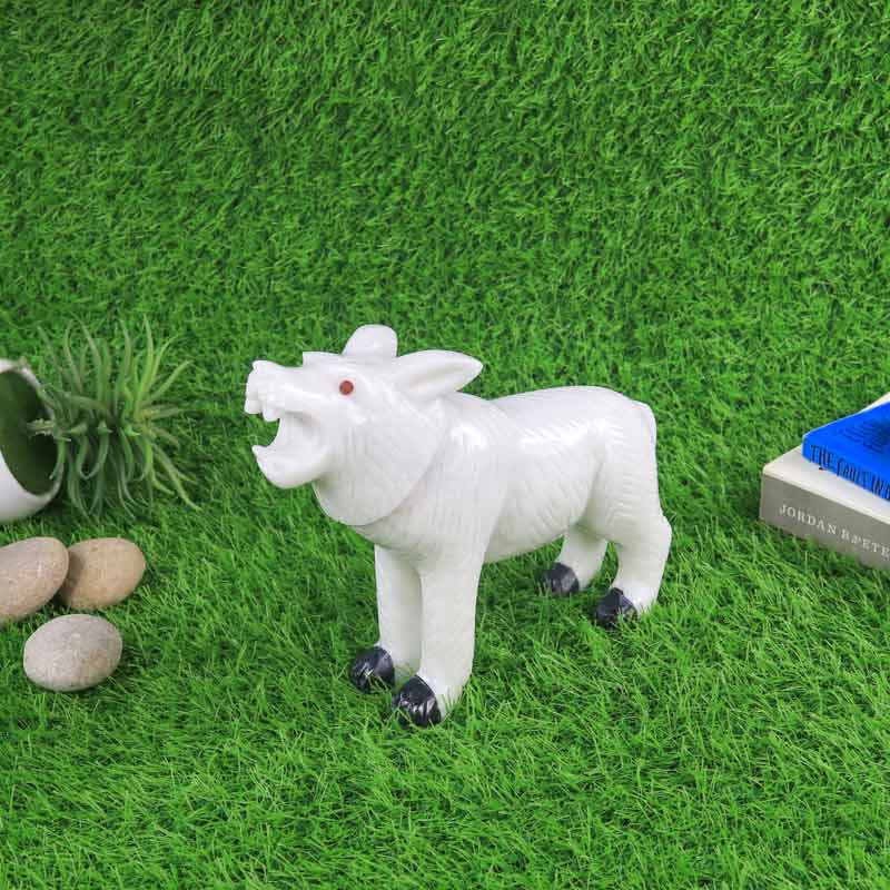 Marble Handcrafted  Wolf-8 inch Decorative Piece