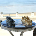 round-marble-chess-table