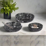 Set Of 3 Marble Round bowl