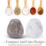 Marble Salt and Pepper Egg Shape Set Of 2