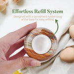 Marble Salt and Pepper Egg Shape Set Of 2