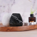 Marble Salt and Pepper Egg Shape Set Of 2