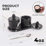 Marble Salt Cellar With Oval Tray