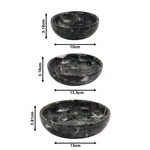 Set Of 3 Marble Round bowl