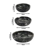 Set Of 3 Marble Round bowl