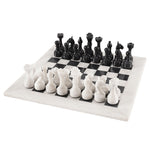 15" White and Black Chess Set (With Storage Box)