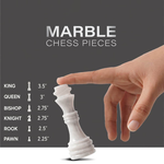 15" White and Black Chess Set (With Storage Box)