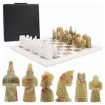 15" Signature Chess Set White & Green