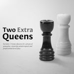 12 Inches Black & White Borderless Chess Set
