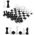 12 Inches Black & White Borderless Chess Set