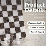 Product Details of 12 Inches White & Oceanic Borderless Chess Set