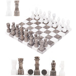 12 Inches White & Oceanic Borderless Chess Set