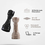 12" Chess Set Black & Oceanic