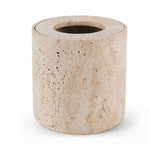 Marble Round Trash Can with Cap